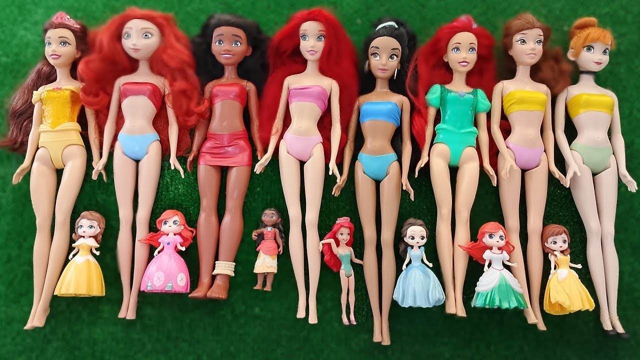 Mattel Disney Princesses Dress up Ariel, Rapunzel, Belle, Tiana, Sindirella, Mulan DIY