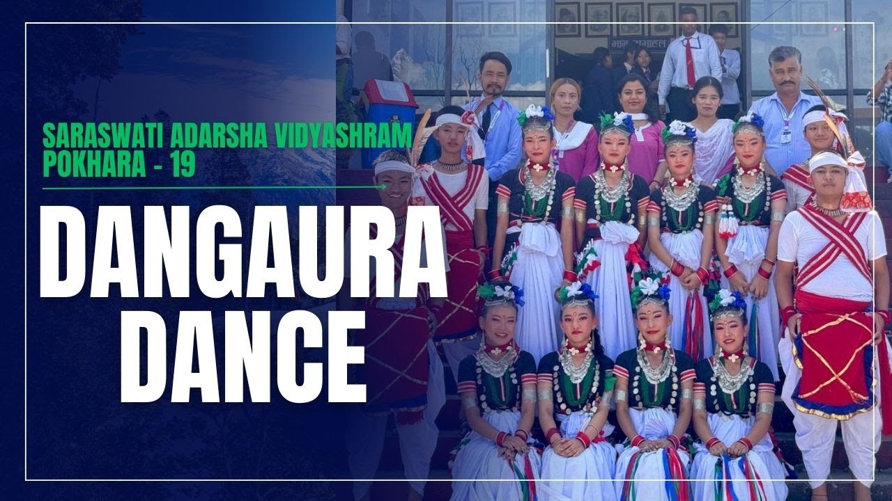 Dangaura Tharu Dance // Saraswati Adarsha Vidyashram Lamachaur - 19 Pokhara // 