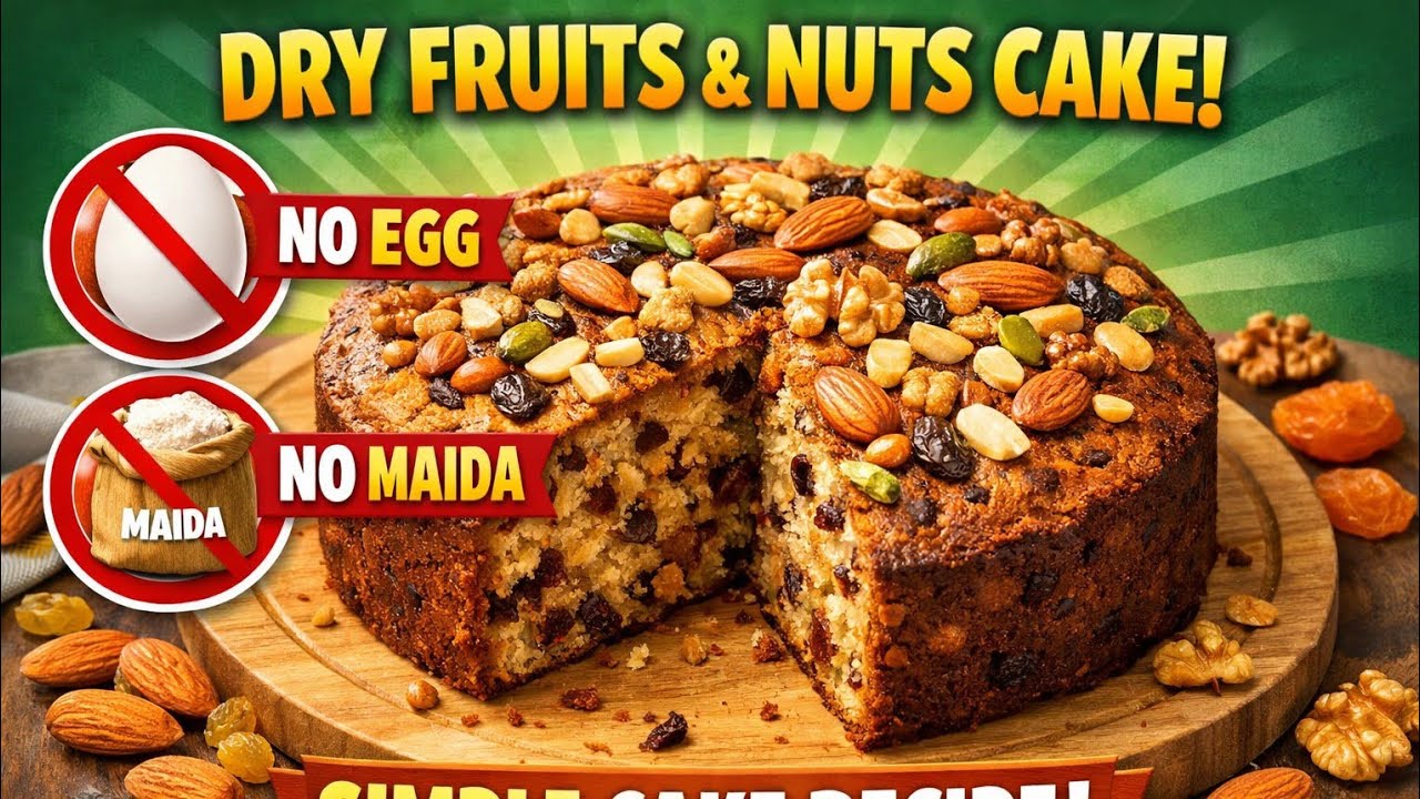 Baking class - 2 my best-selling cake #Simple dry fruits and nuts cake #egglesscake #wholewheat 