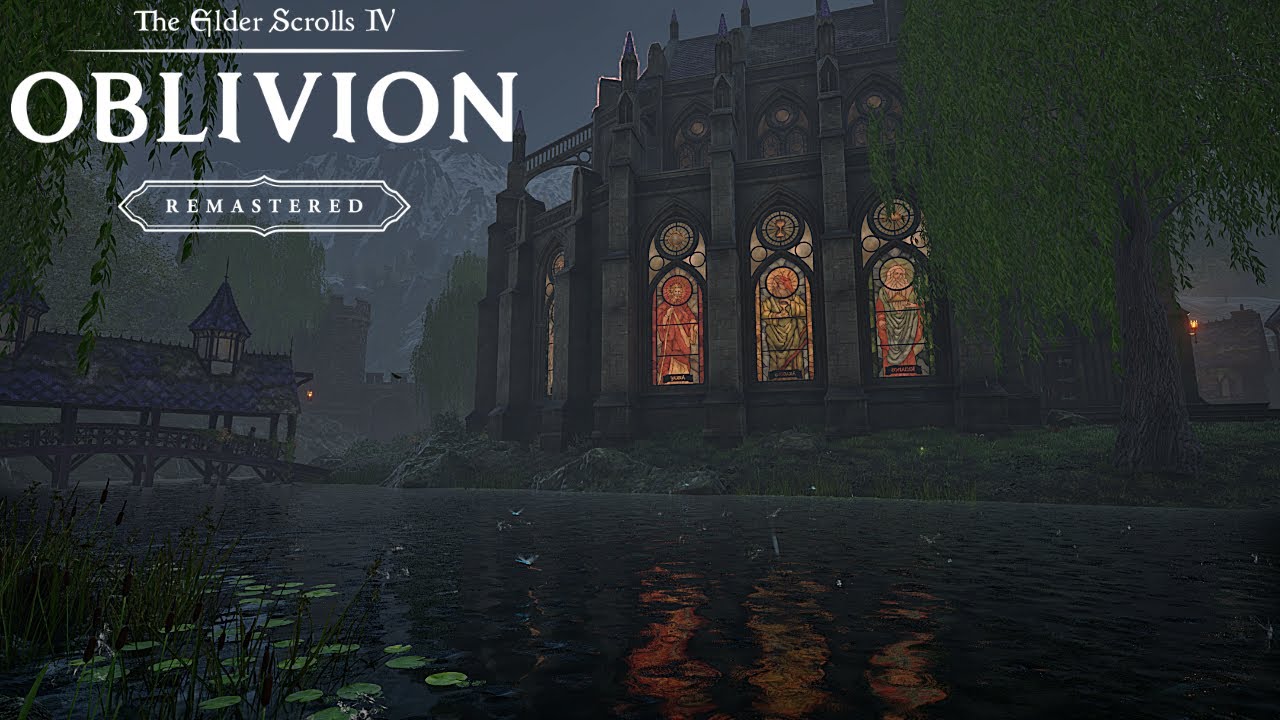 Walking In A Thunderstorm Around Cheydinhal | Oblivion ASMR