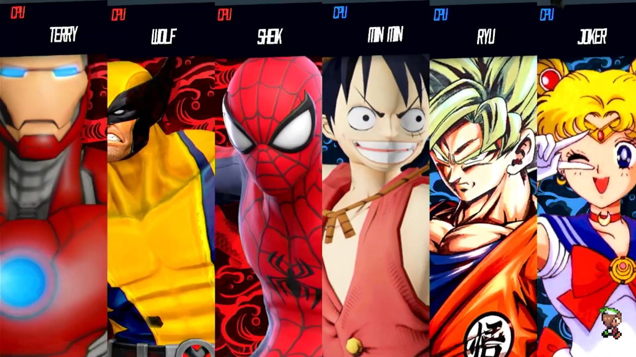 Superheros Vs Amine - Requested Smash Bros Battle