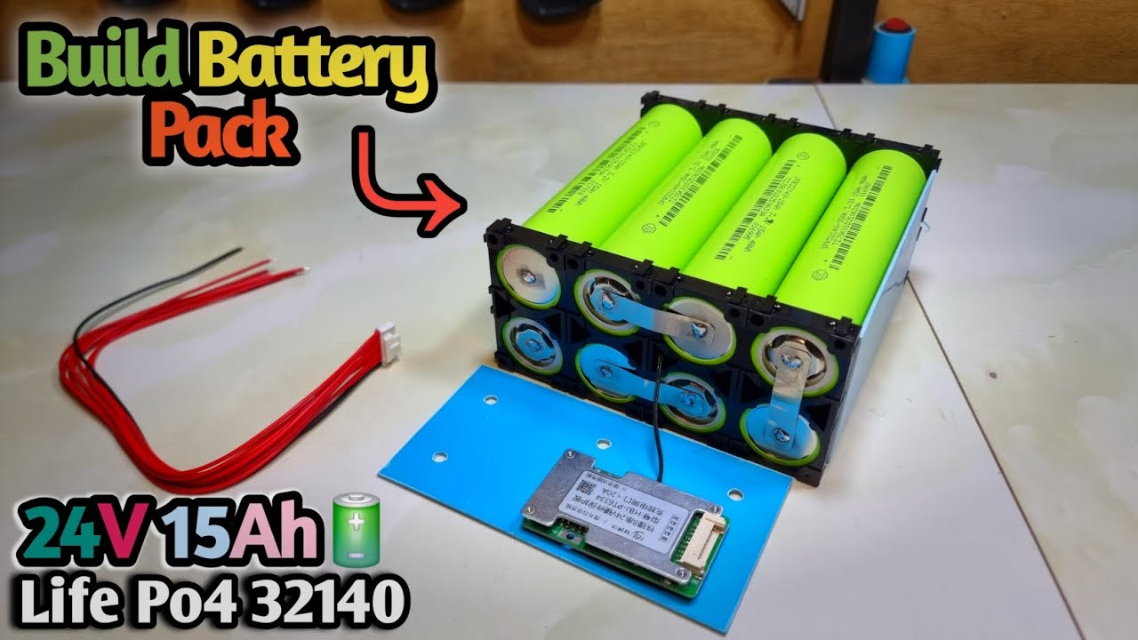 DIY Energy Storage: 24V LiFePO₄ Battery Pack Project At Home.