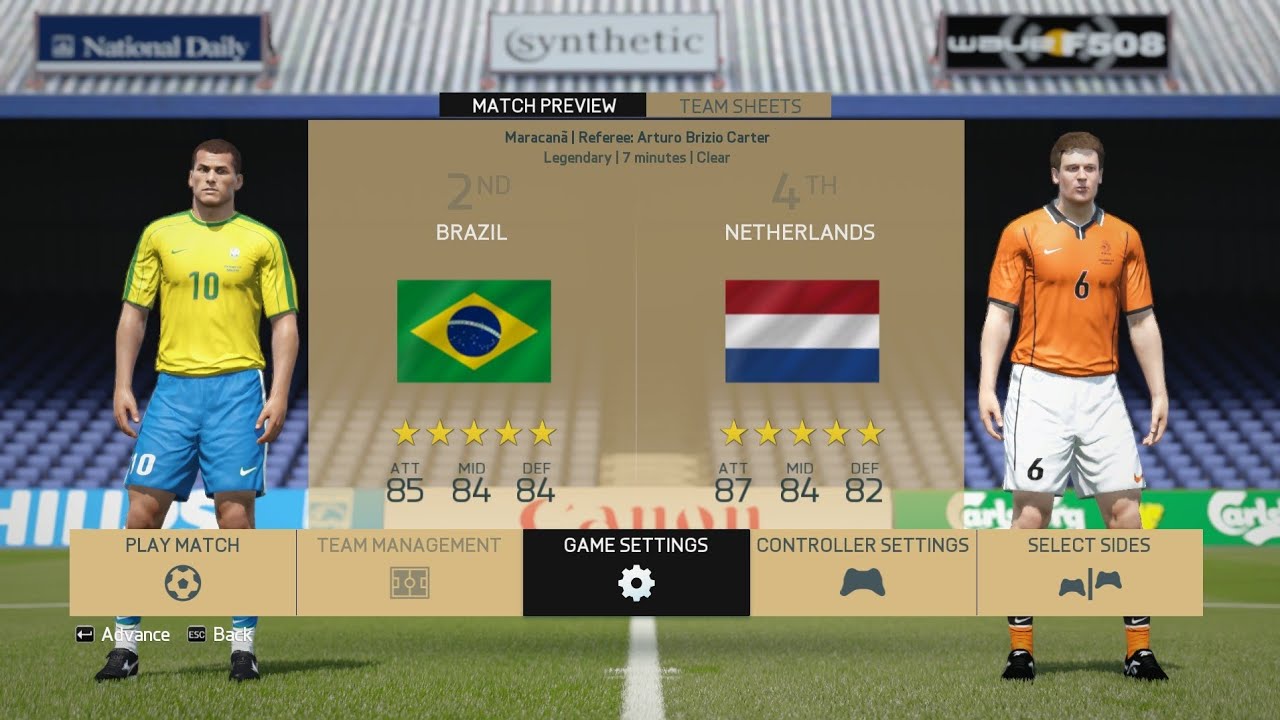 WORLD CUP 1998 • SEMI FINALS • BRAZIL vs NETHERLANDS • FIFA 16 PC • CLASSIC PATCH