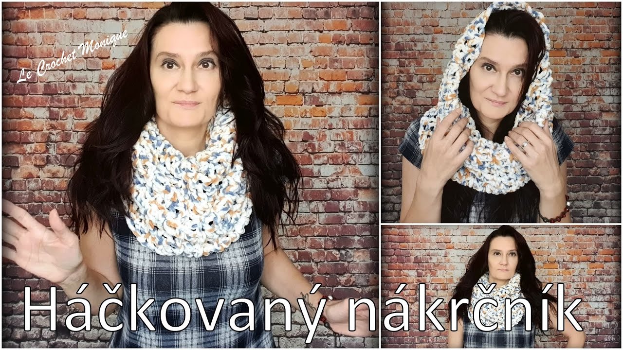 Jednoduchý háčkovaný nákrčník/Easy Crocheted Neckwarmer (english subtitles)