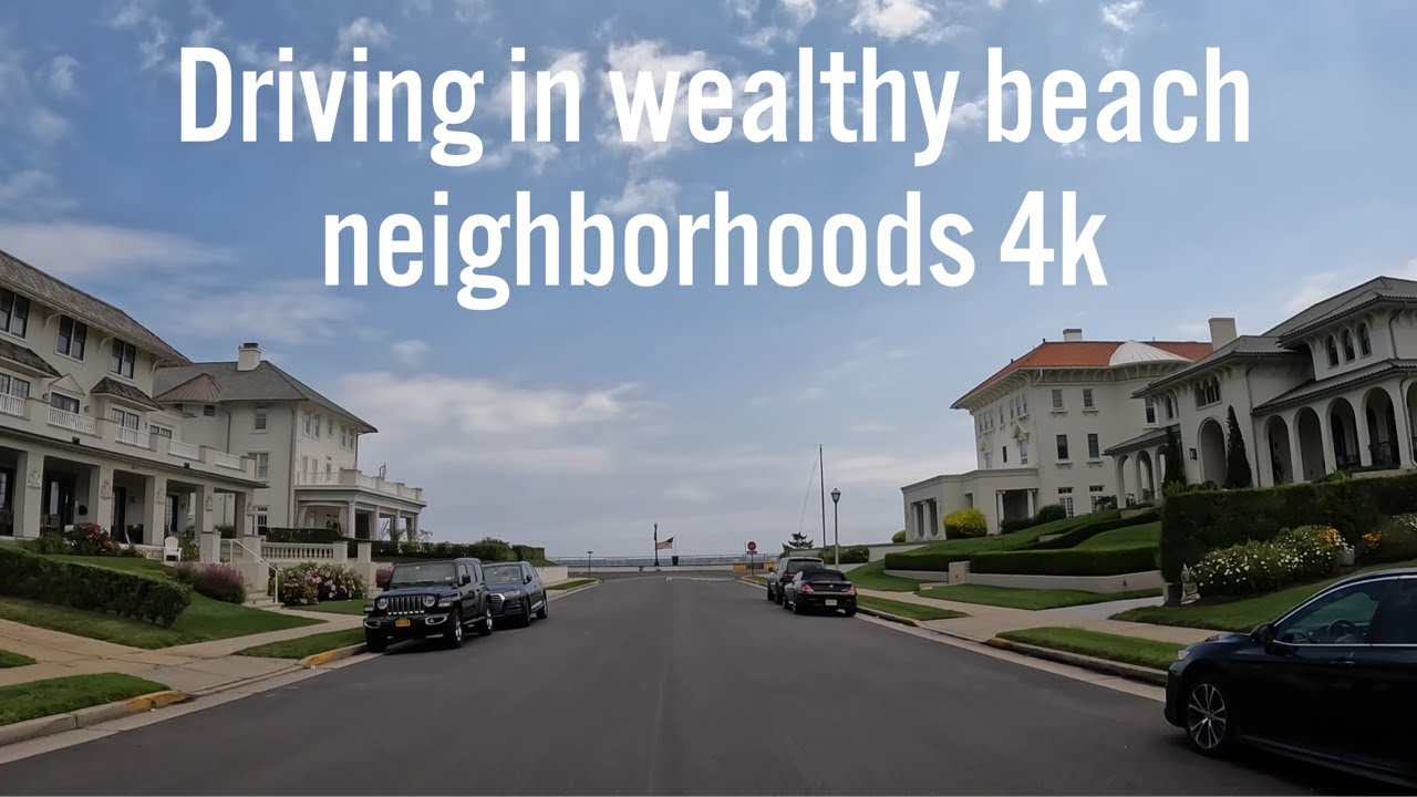 Driving in wealthy beach neighborhoods - Allenhurst, New Jersey 🇺🇸 (4k)