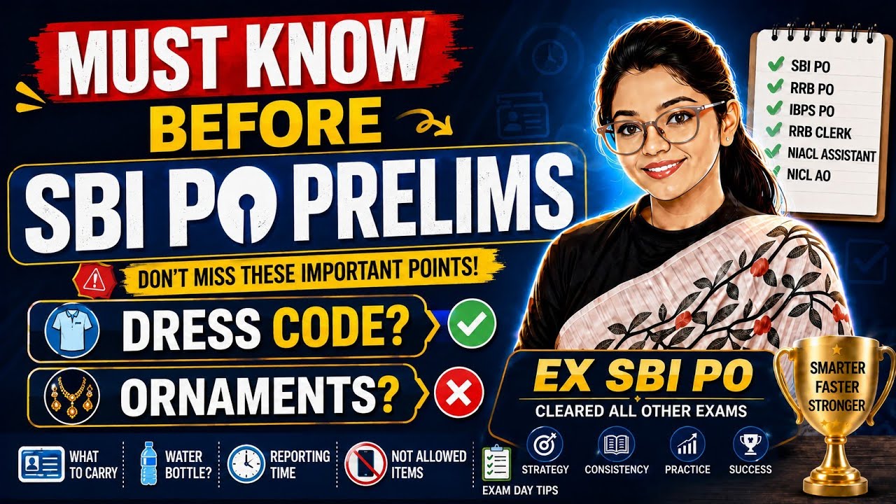 SBI PO Prelims 2026 | What to Carry to the Exam Hall? Dress Code? Jewellery? Full Details | Tamil