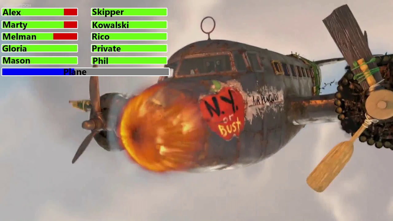 Madagascar: Escape 2 Africa (2008) Plane Crash with healthbars