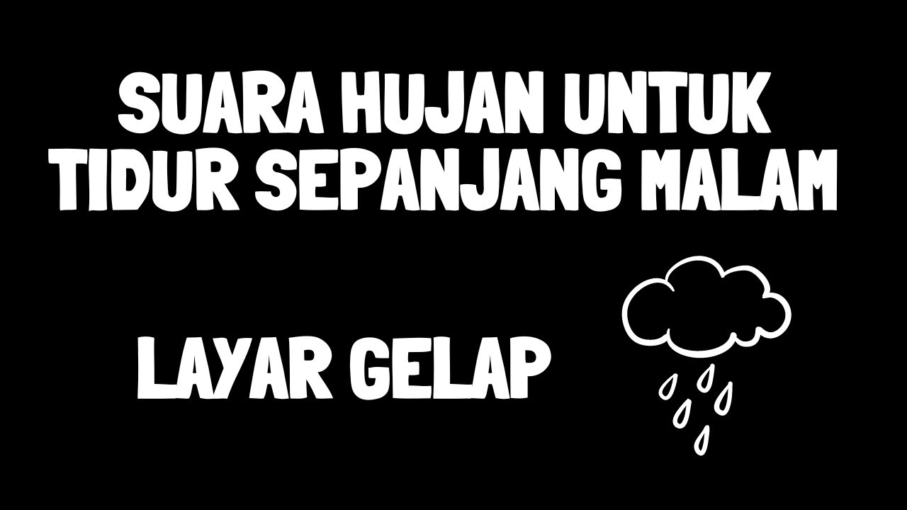Relaksasi Malam: Suara Hujan untuk Tidur | 2 Jam | Layar Hitam