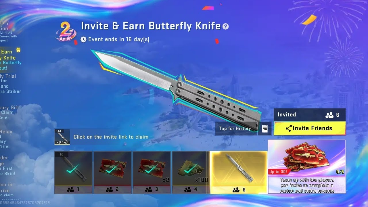 Butterfly Knife  Invite Friends download  Blood strike video subscribe like 