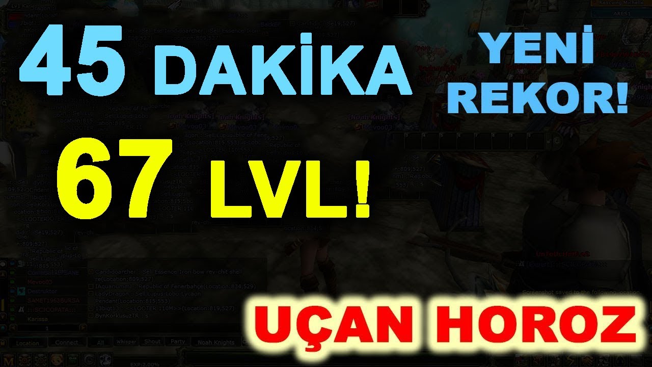 45 DAKİKA 67 LVL! Daha iyisi YOK! Yeni Rekor! Knight Online SpeedRun New Record 2020