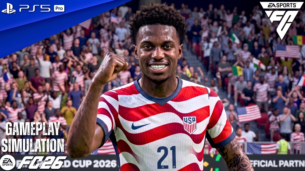 FC 26 &mdash; США против Бельгии &mdash; ЧМ-2026, 1/8 финала, симуляция матча | PS5 Pro [4K60]