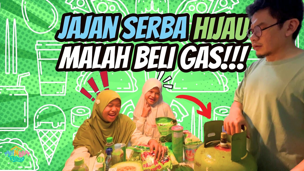 Ruby Dan Beryl Beli Jajanan Serba Hijauuu