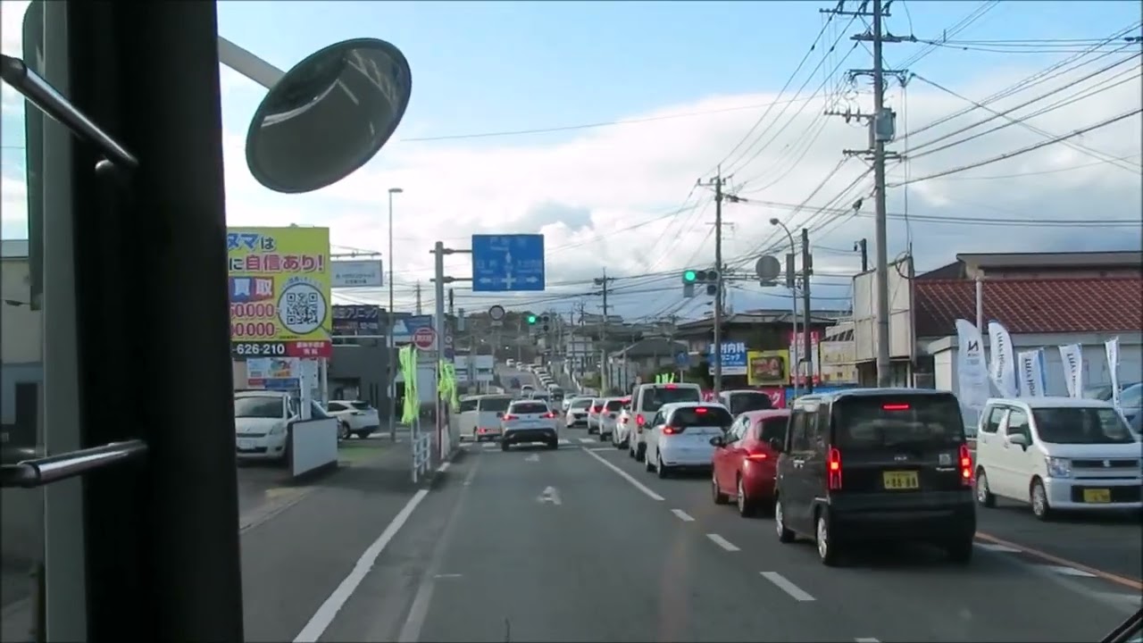 大分バス12888　鶴崎⇒パークプレイス大分　前面展望動画