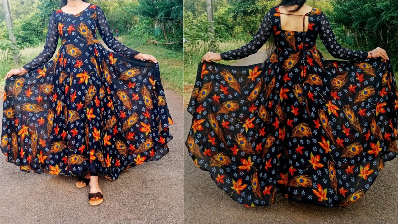 Anarkali kurti cutting and stiching easily | how to make anarkali dress