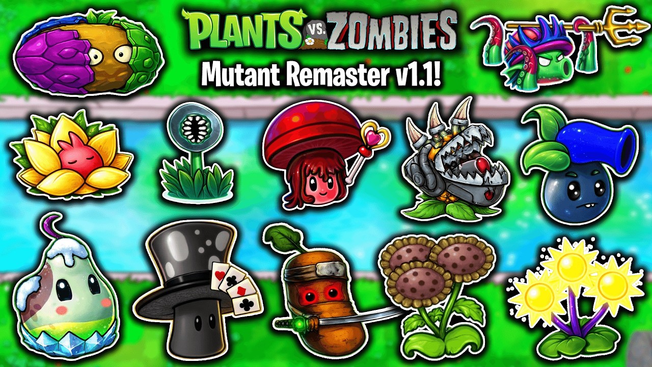 Plants vs Zombies Mutant Remaster v1.1 | Cherry Pult, Grapes, Pompous Sun & More  | Download