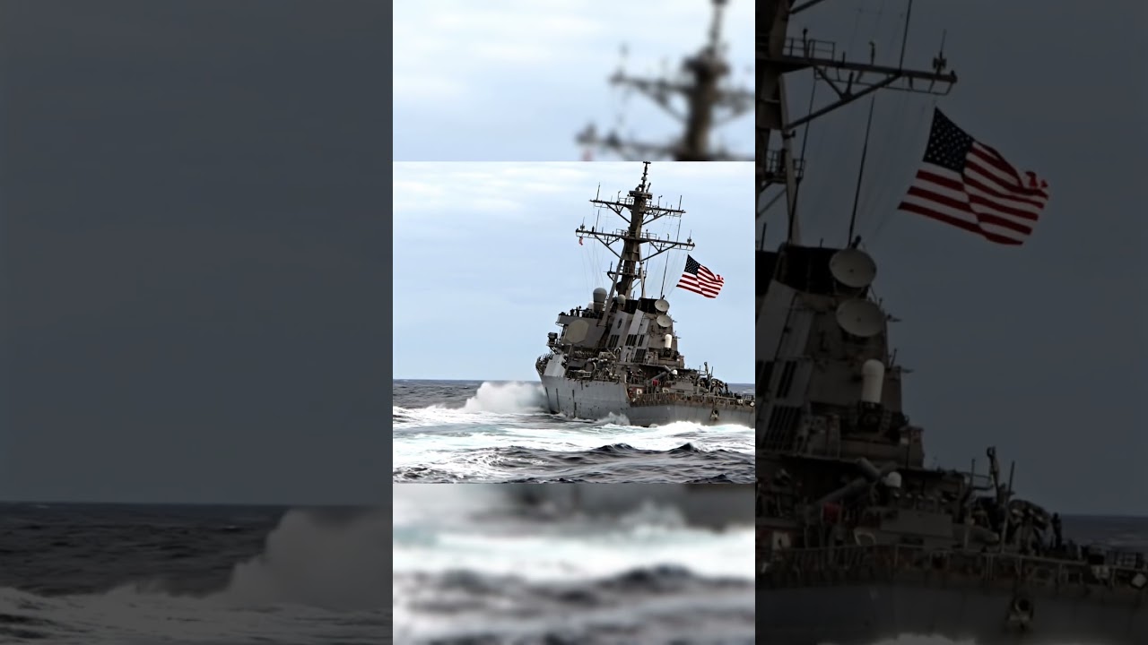 Destroyer Slams Into a Monster Wave! 🌊 US Navy in Heavy Seas #military #ussnimitz #navy #usszumwalt