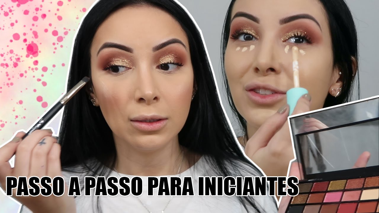 MAQUIAGEM PARA INICIANTES (SEM CÍLIOS POSTIÇOS E DELINEADO) - PASSO A PASSO