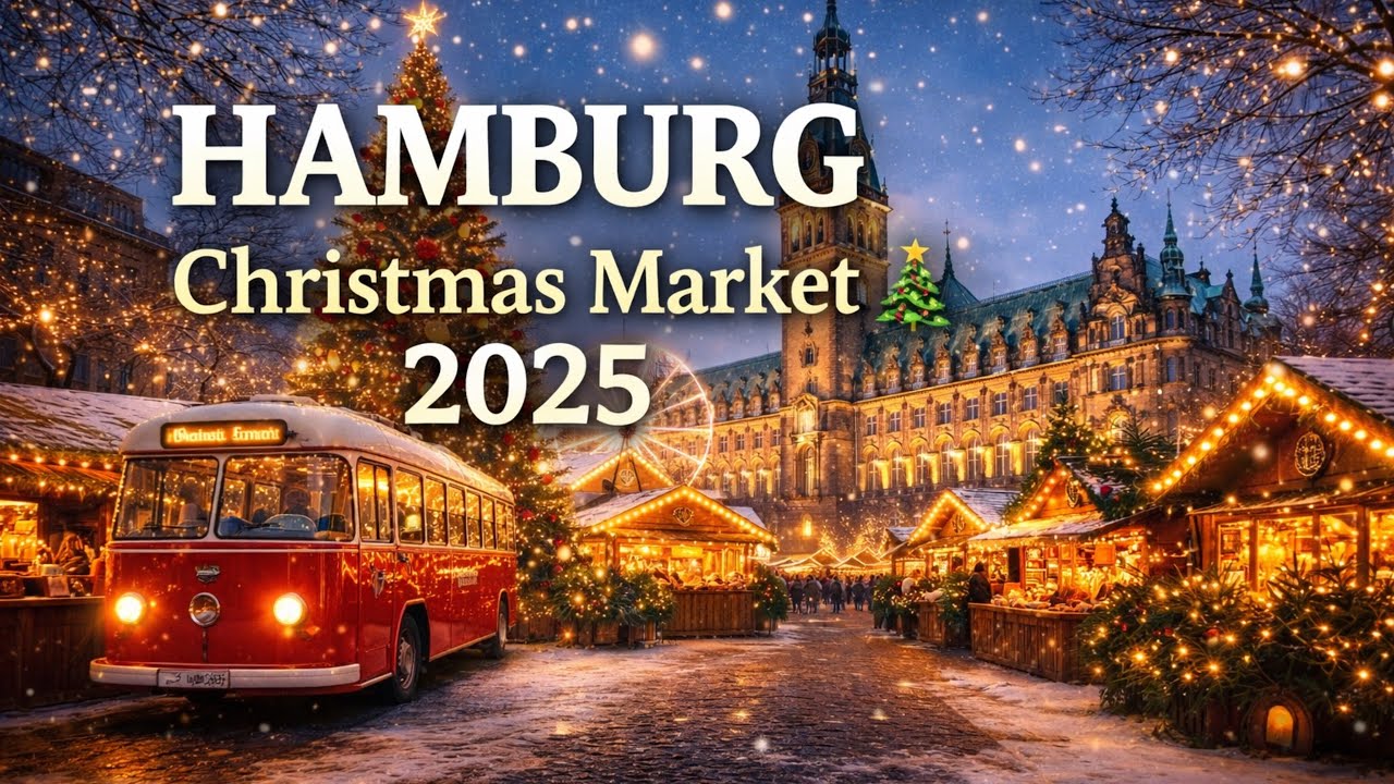 Christmas in Hamburg, Germany 🇩🇪 |  Market Walk 4K (No Commentary)
