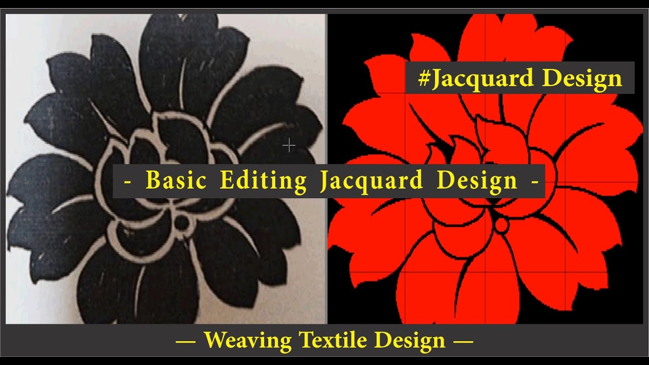 JACQUARD DESIGN | Basic Butta Editing | Weaving Textile Design | MID