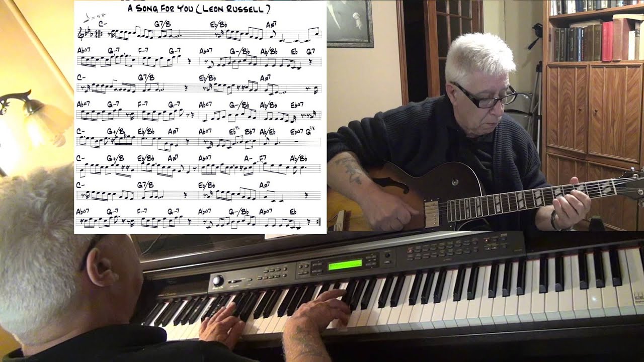 A Song For You - 2 - guitar & piano cool blues cover - Yvan Jacques