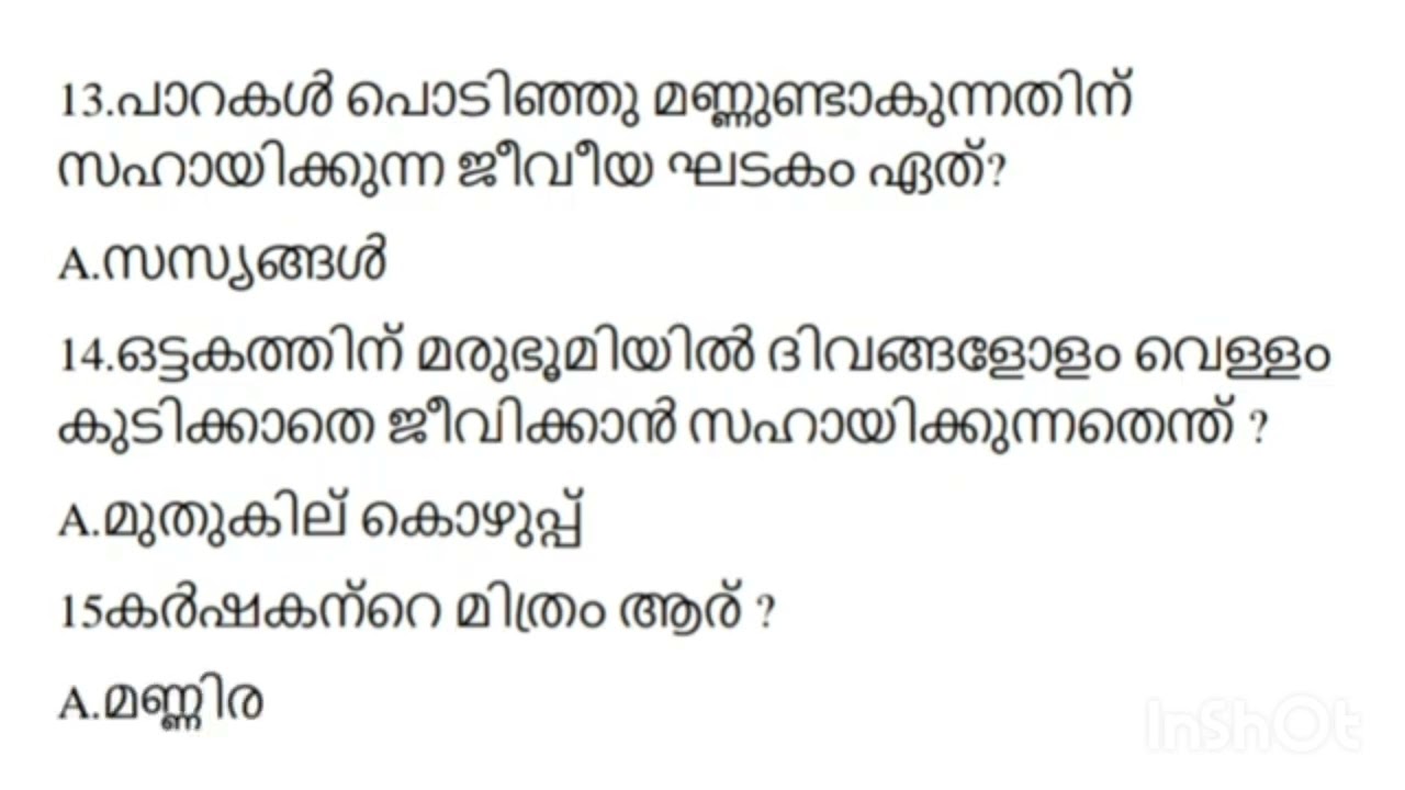 CM Kids (LSS) Exam Model Question EVS