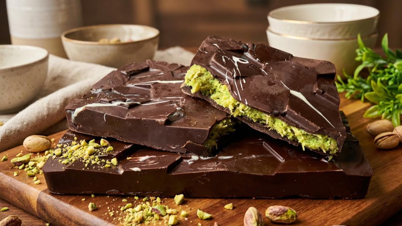 Homemade Kunafa Chocolate Bar 🍫| Dubai's Viral Kunafa Chocolate | Kunafa Pistachio Bar