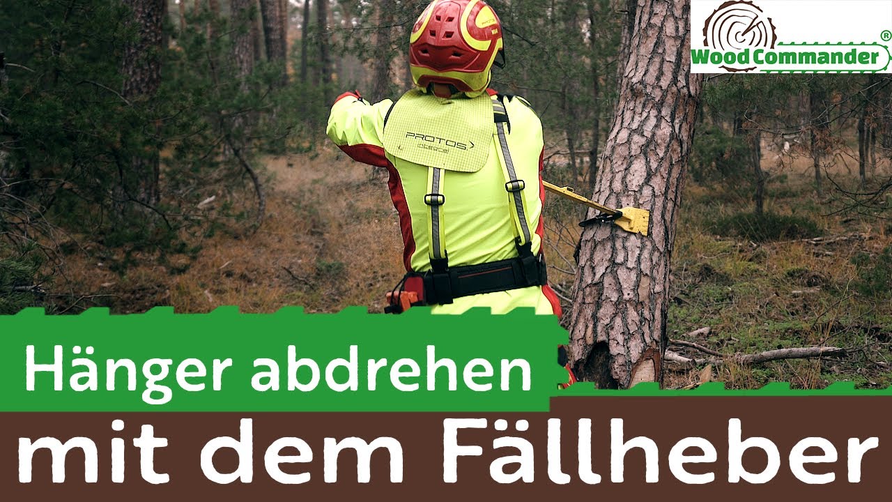 Hänger mit Fällheber abdrehen