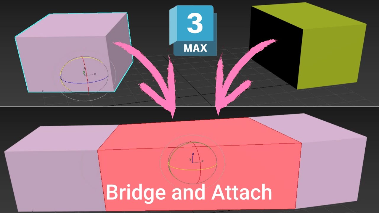 3ds max Tutorial Easy Method Bridge and Attach