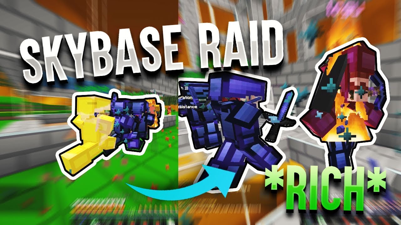 WE INVIS RAIDED THEIR SKYBASE AND THIS HAPPENED... *RICH* | Minecraft HCF