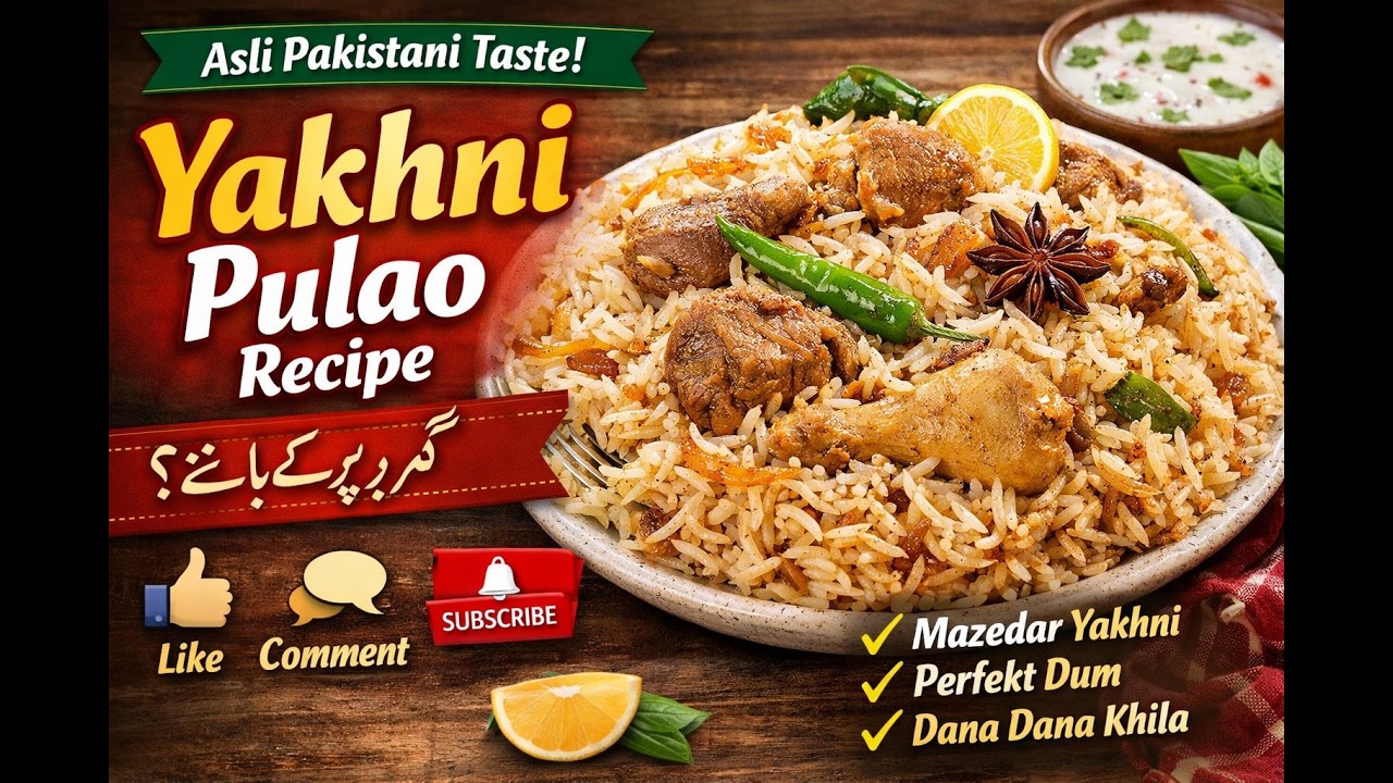 Yakhni Pulao Recipe 🍚 | Asli Pakistani Yakhni Pulao Ghar Par Kaise Banaye