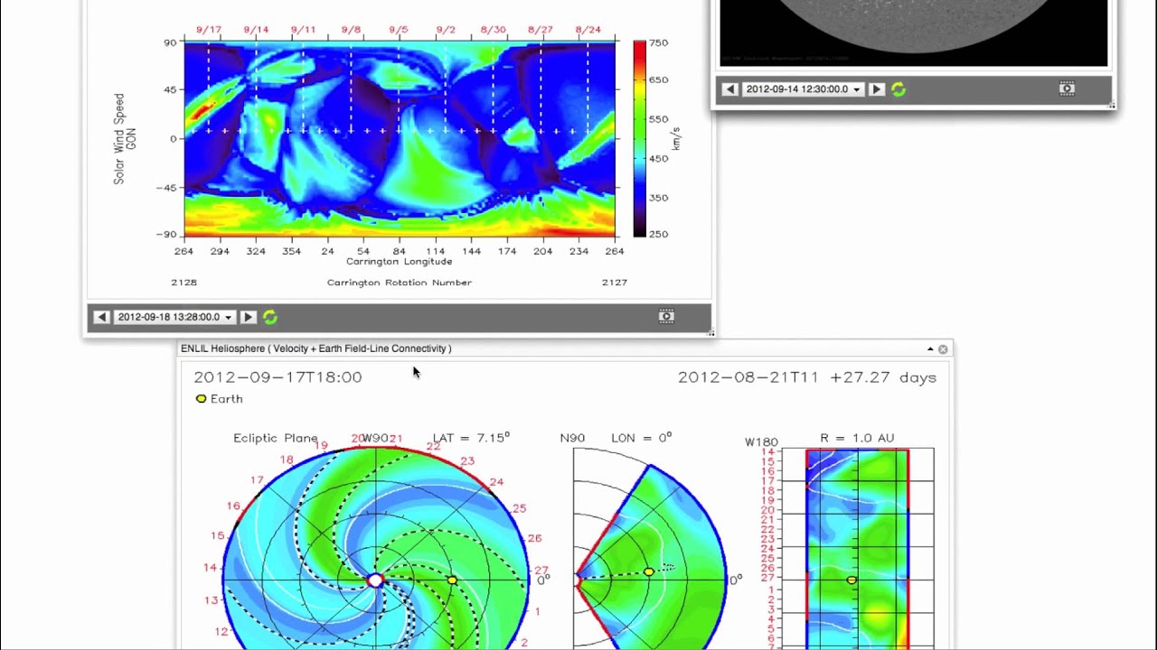 WSA-Enlil Solar Wind and CME Simulations
