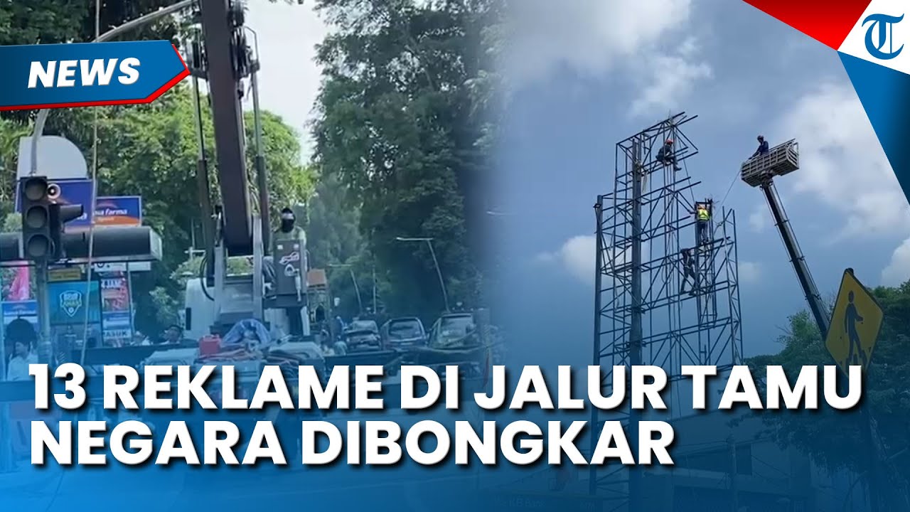 BERSIH-BERSIH, 13 Reklame di Jalur Tamu Negara Bogor Dibongkar
