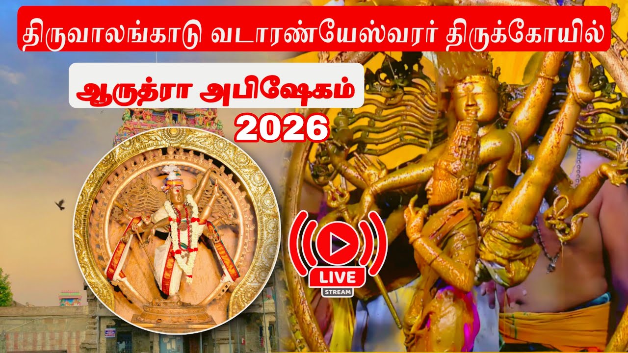 திருவாலங்காடு ஆருத்ரா அபிஷேகம் 2026.நாள்: 02.01.2026