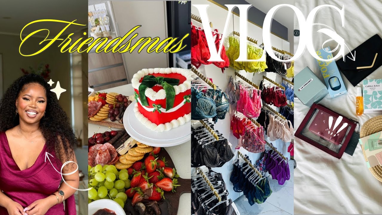 VLOG: Lets go Bra Shopping| A Burgandy Friendsmas and Gifts Unboxing!