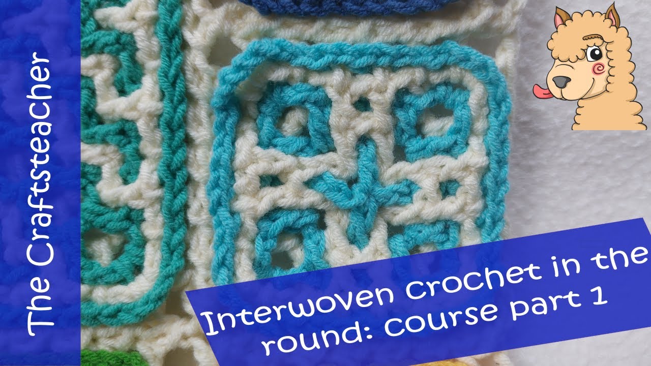 Interwoven crochet in the round: example 1