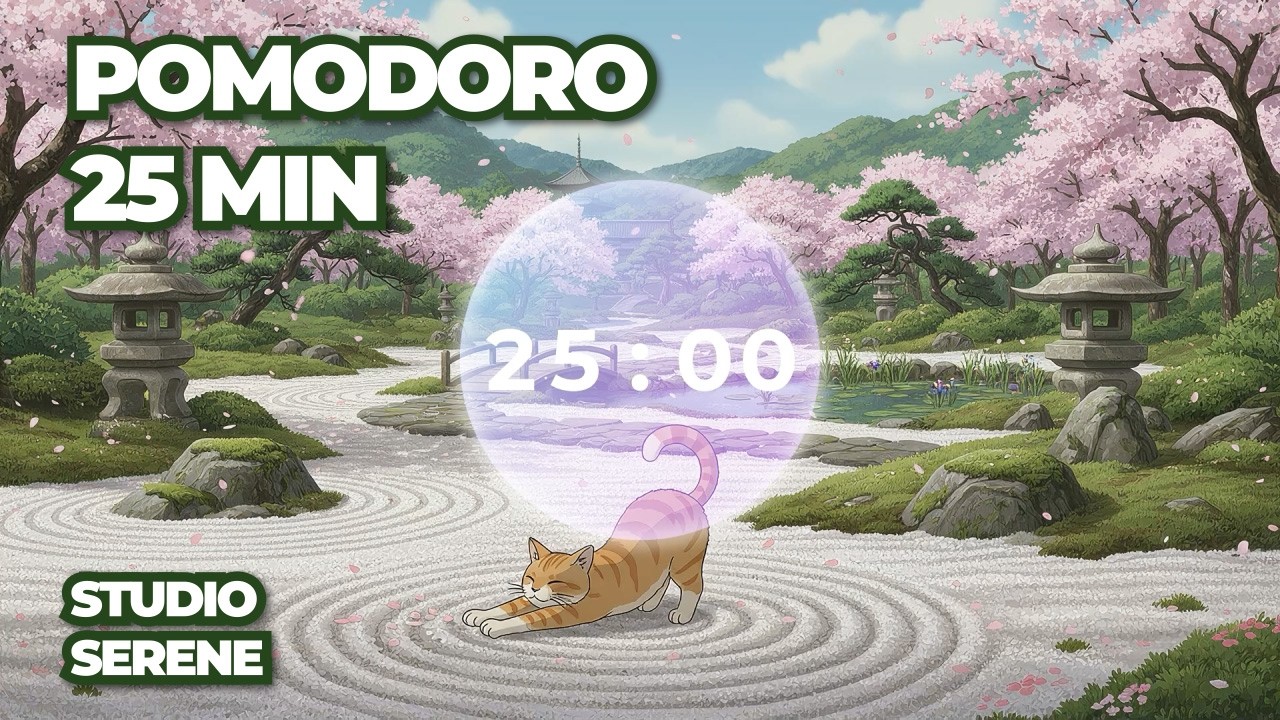 25 Min Pomodoro Timer 💻 Coding & Programming Focus • Ghibli Inspired Lofi Beats