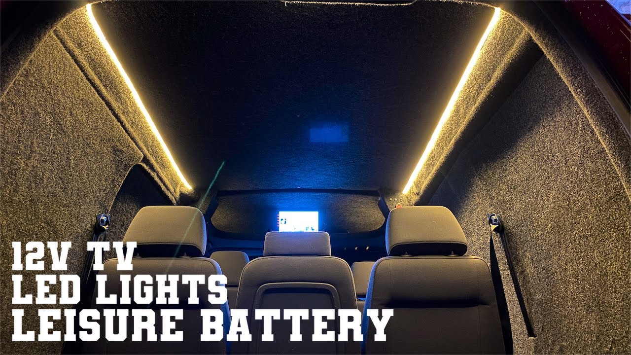 Caddy 2k - установка телевизора - аккумулятор для отдыха - освещение