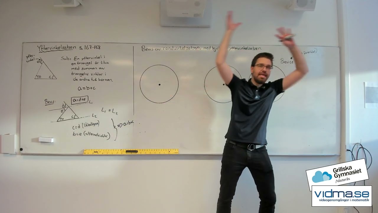 Matematik 2 (2b och 2c). YTTERVINKELSATSEN samt BEVIS AV RANDVINKELSATSEN m.h.a. yttervinkelsatsen