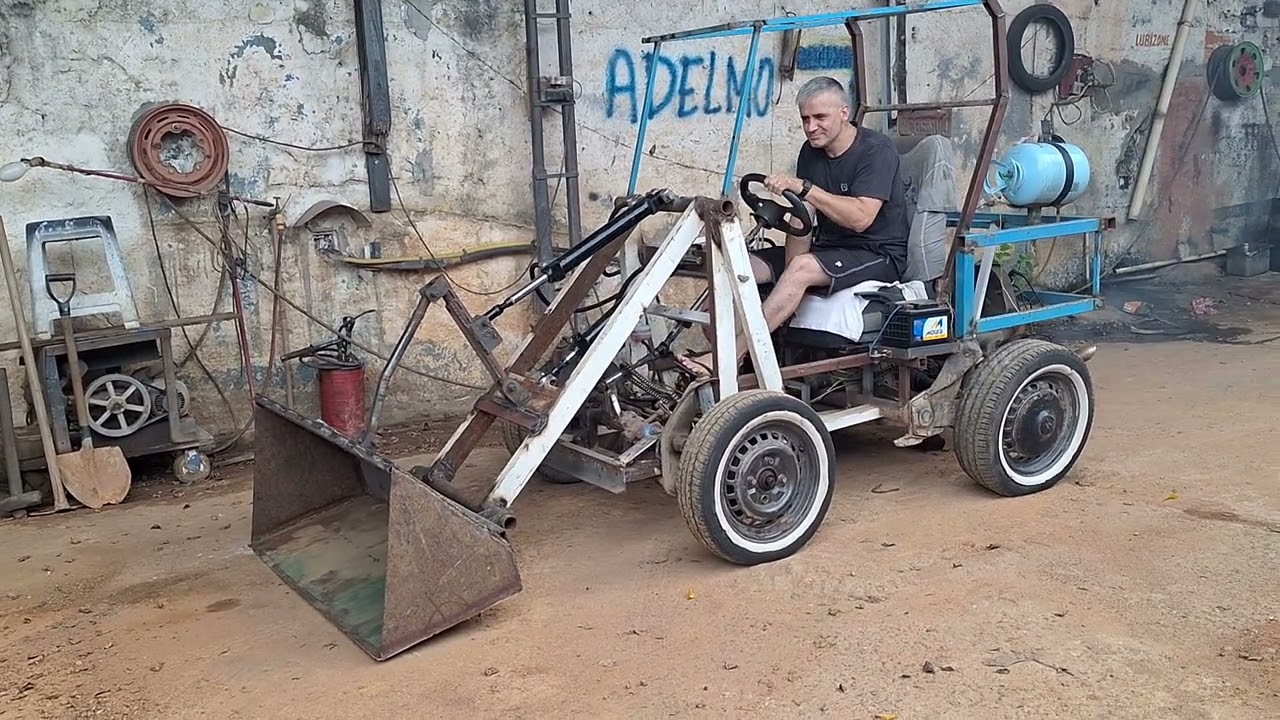 bobcat caseira com motor de fusca fabricado por Watson