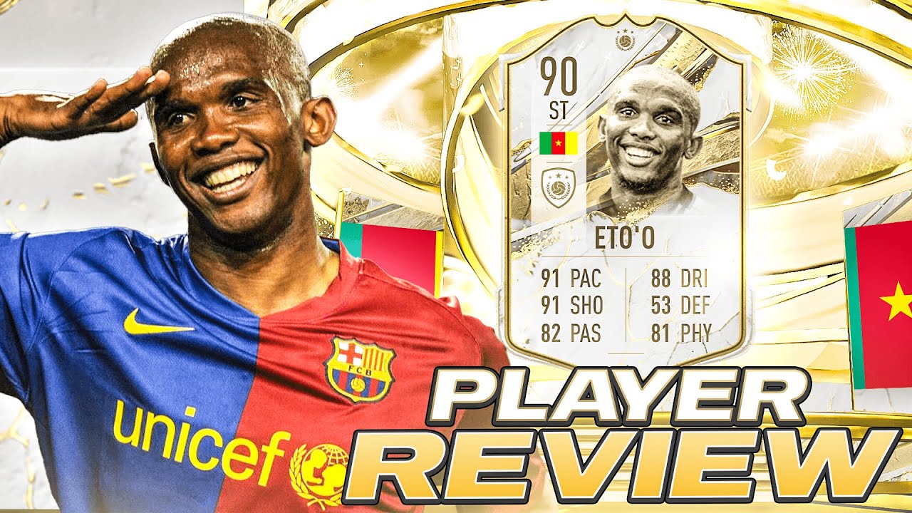 HE'S INSANE!? 😱90 MID ICON SAMUEL ETO'O PLAYER REVIEW - FIFA 23 ULTIMATE TEAM