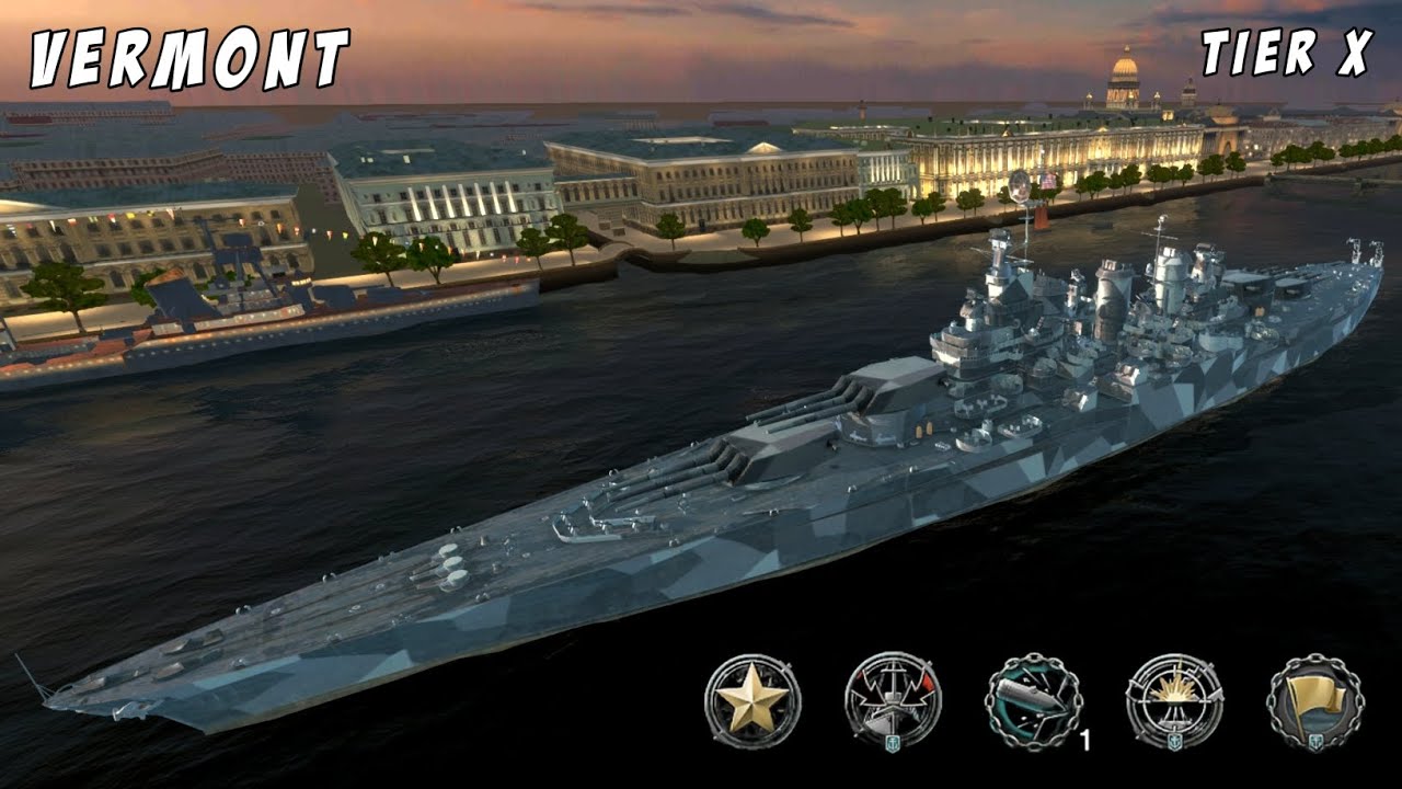 Vermont , Smash Strike 100k damage | World Of Warships Blitz