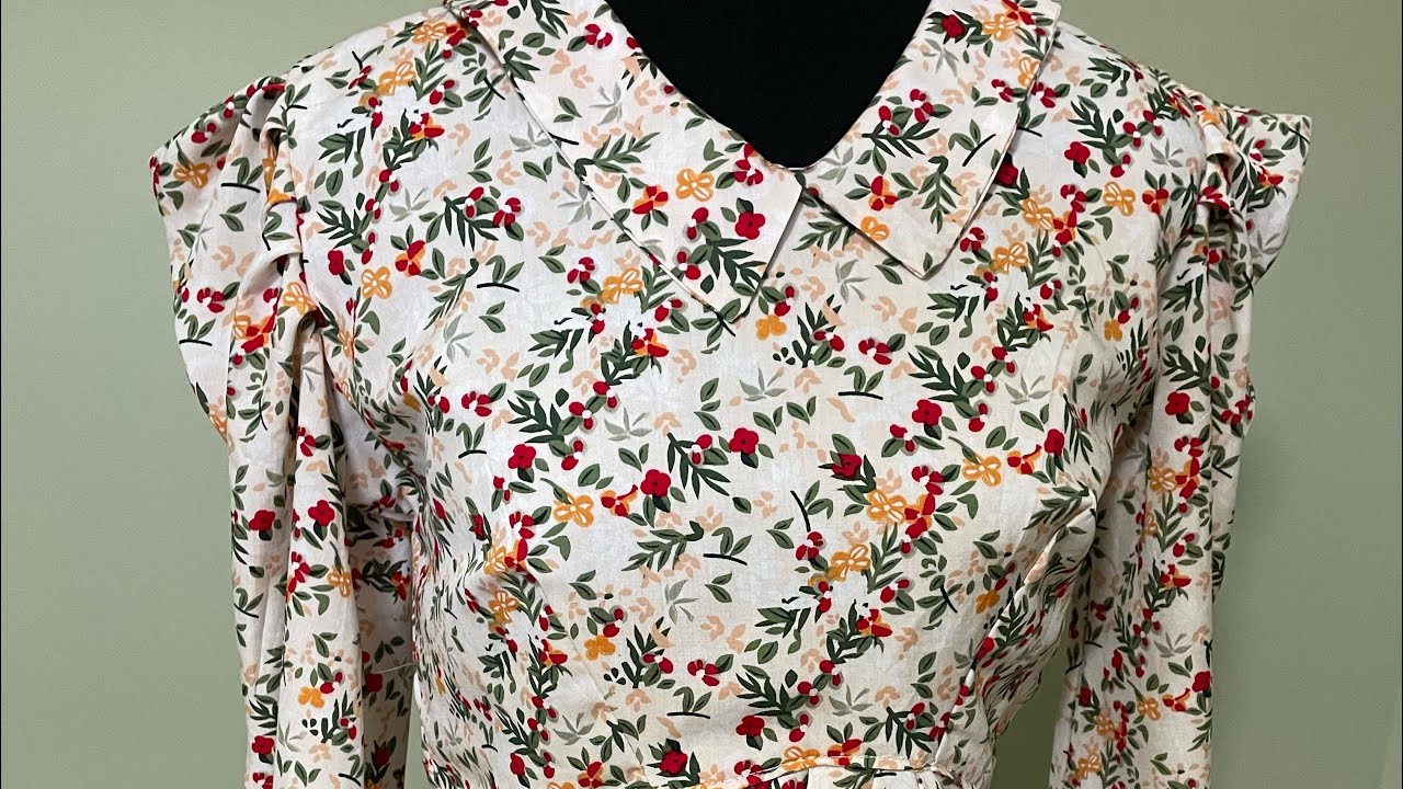 How to Design and cut an Elegant Cowl Sleeve dress