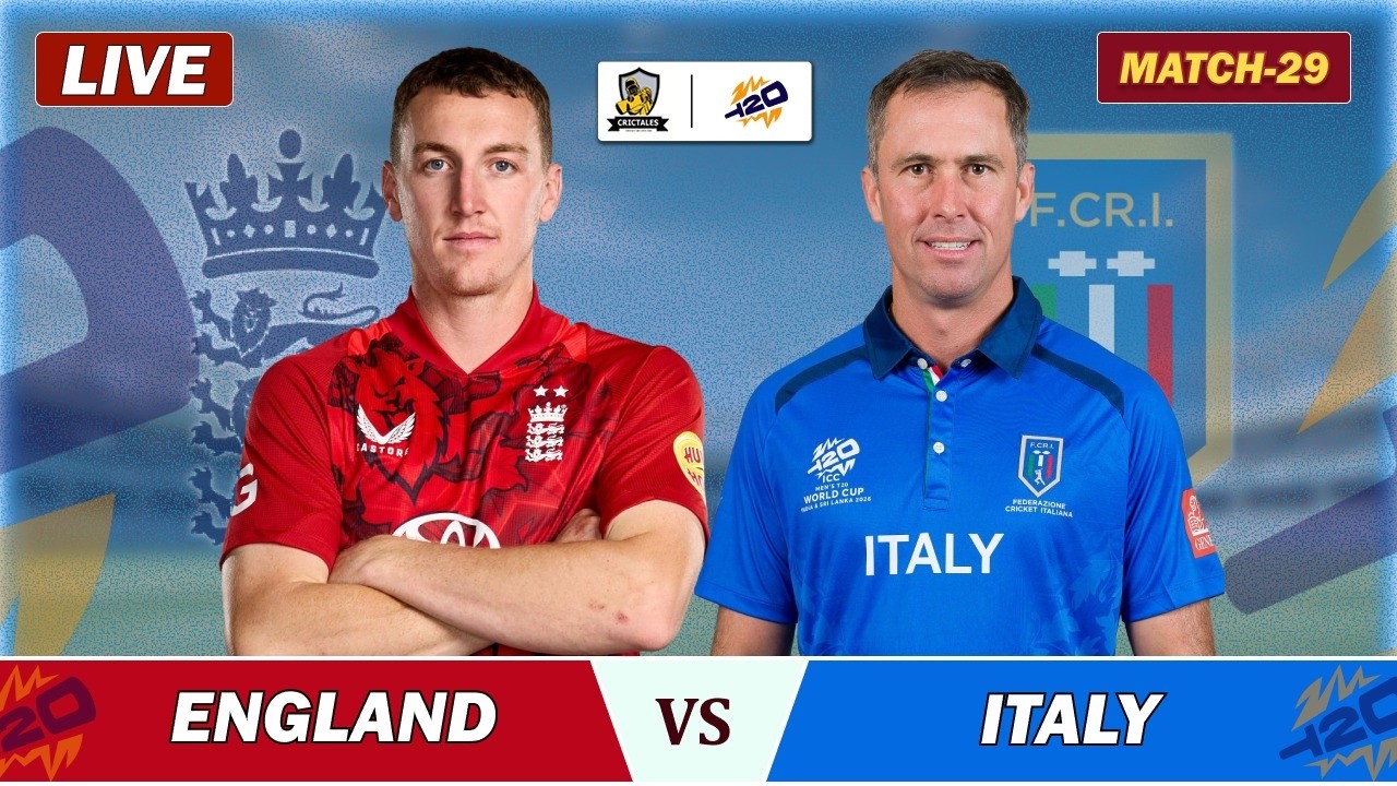 ENG VS ITA 29TH T20 MATCH LIVE , KOLKATA | ICC T20 WC 2026| ENGLAND VS ITALY LIVE | LAST OVERS
