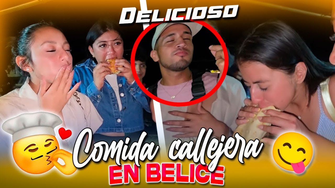 Probando la comida callejera de Belice😋 Niña Reyna nos va invitar a las pupusas😋🥳