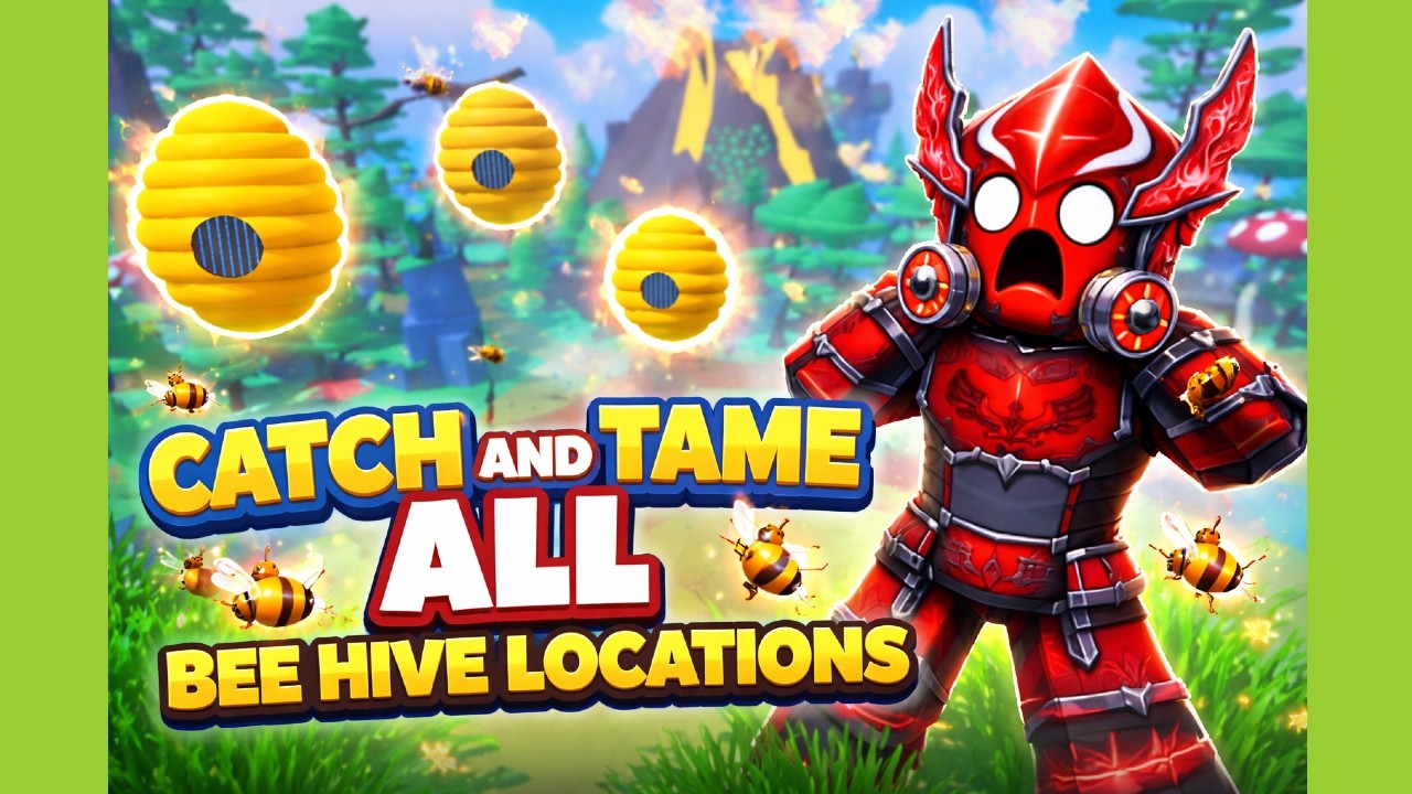 🐝 How to Find ALL Bee Hives to Get into the Volcano 🌋 | Catch and Tame + Giveaway 🎁