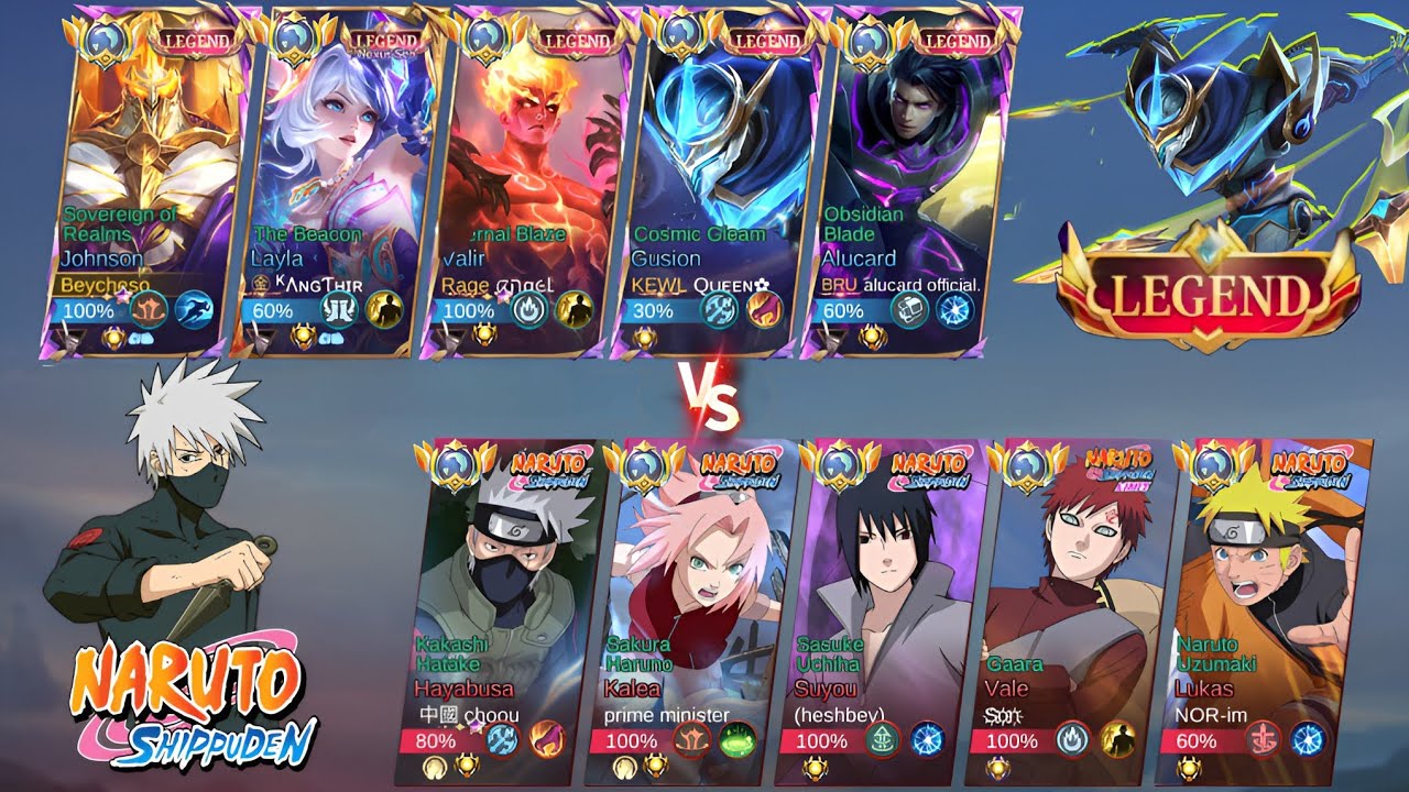 LEGEND SQUAD VS NARUTO SHIPPUDEN SQUAD ( who will win? ) 