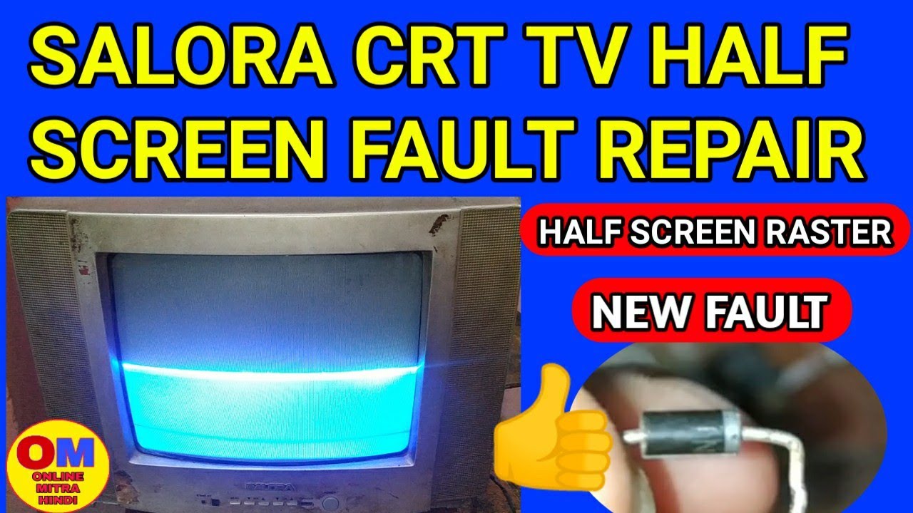 Salora Crt Tv Half Screen Picture Fault Repair Step by Step in Hindi / New Fault Repair