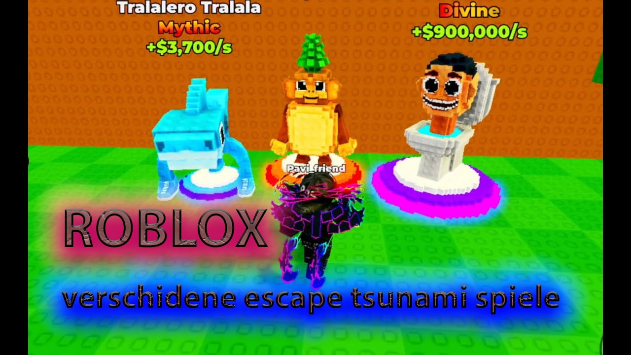 ROBLOX Ich teste fünf verschidene escape tsunami spiele