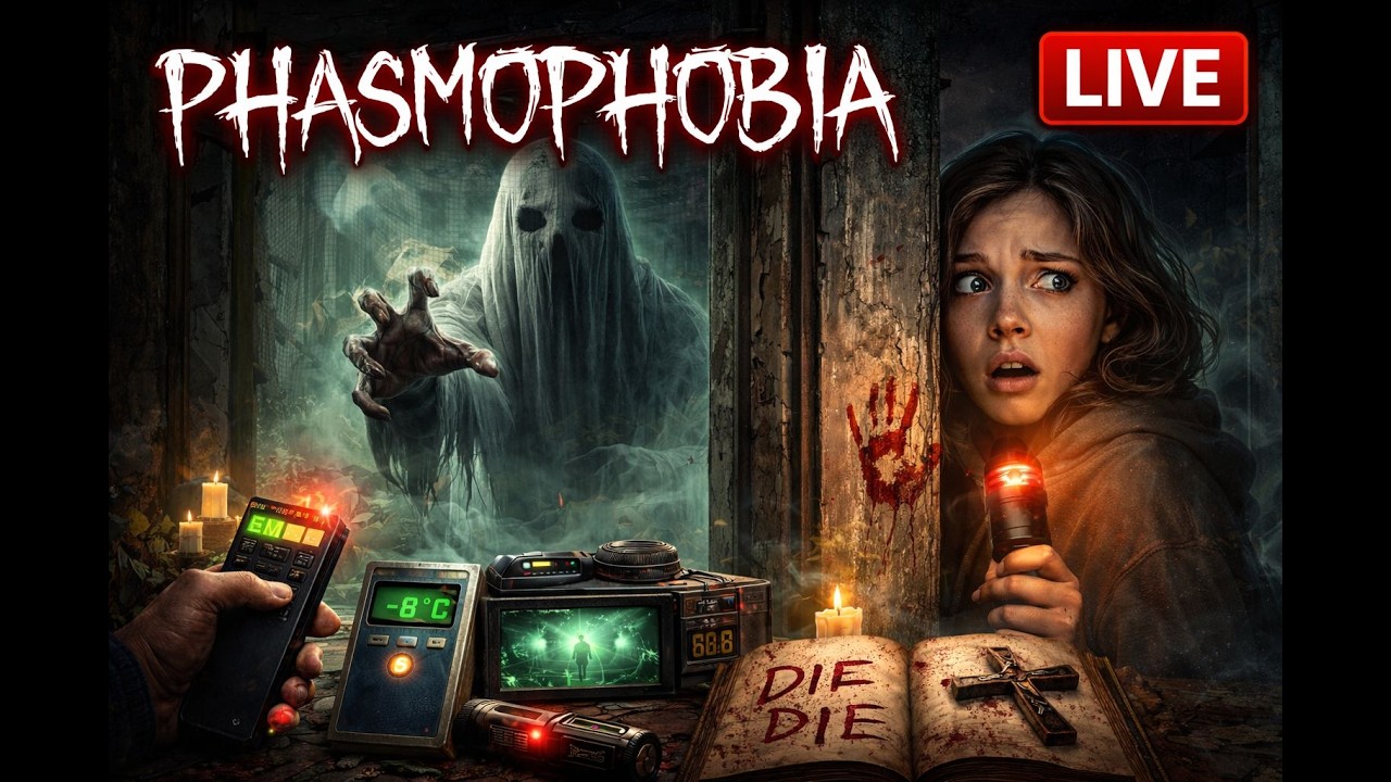 LETS PLAY WITH GHOSTS IN HORROR GAME👻👻# PHASMOPHOBIA🔴