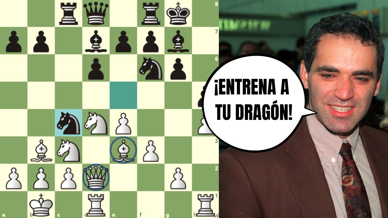🐲 ¡SICILIANA DRAGÓN, NIVEL CAMPEÓN MUNDIAL!: Anand vs Kasparov (Match Título Mundial, 1995)